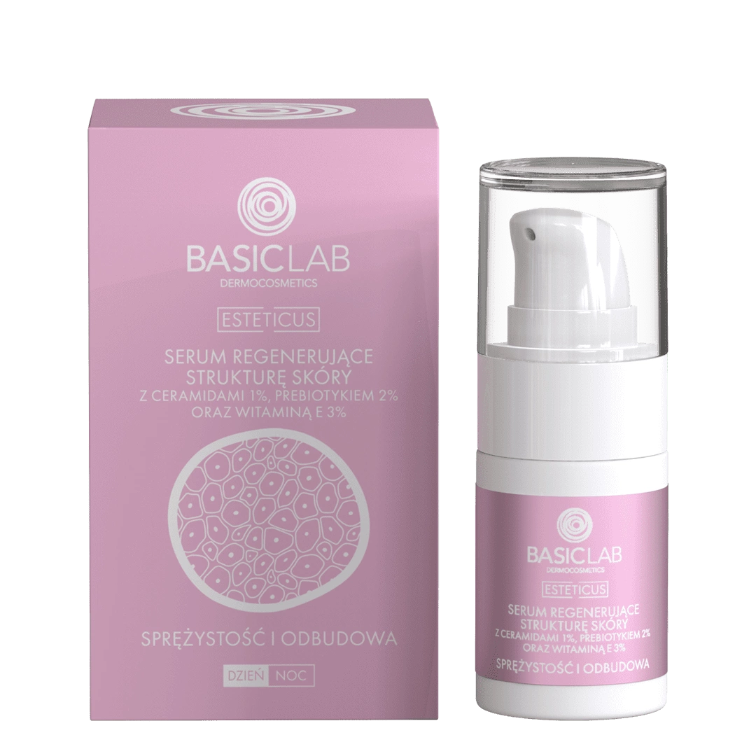 Serum regenerujące z ceramidami 1% i peptydami 5%, 15 ml | BasicLab