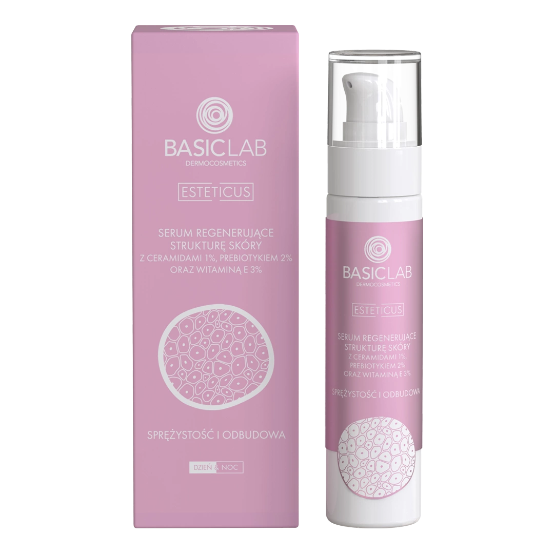 Serum regenerujące z ceramidami 1%, prebiotykiem 2%, 15 ml | BasicLab